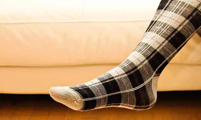 Foot coverage of the heated socks