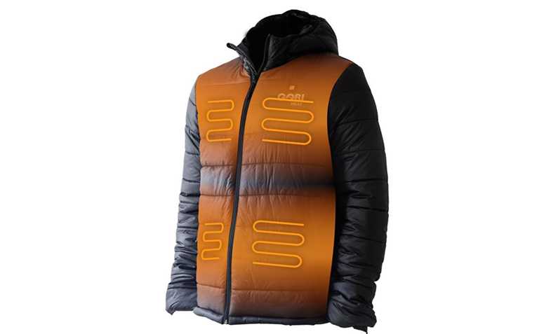 The Gobi Heat Nomad 5 Zone heated jacket has 5 heating zones
